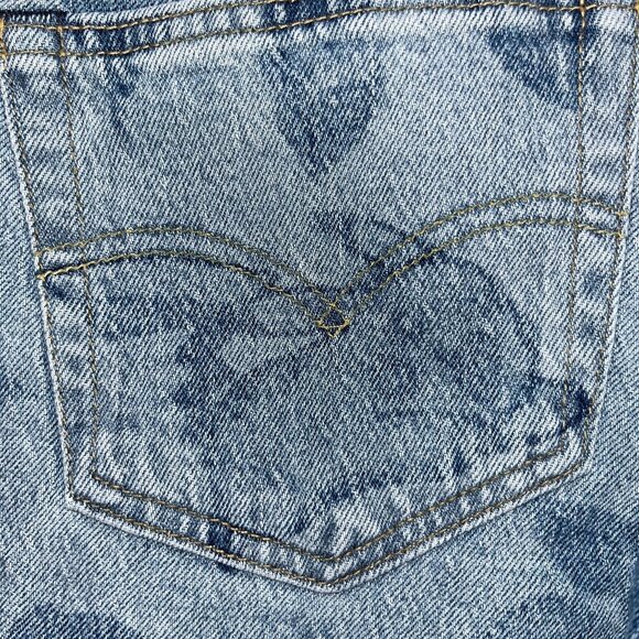 LEVI'S X POKEMON BIG E FLORAL PIKACHU Button Fly Denim Blue Jeans 28X30 - Picture 7 of 16
